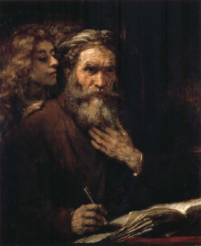 REMBRANDT Harmenszoon van Rijn The Evangelist Matthew Inspired by the Angel